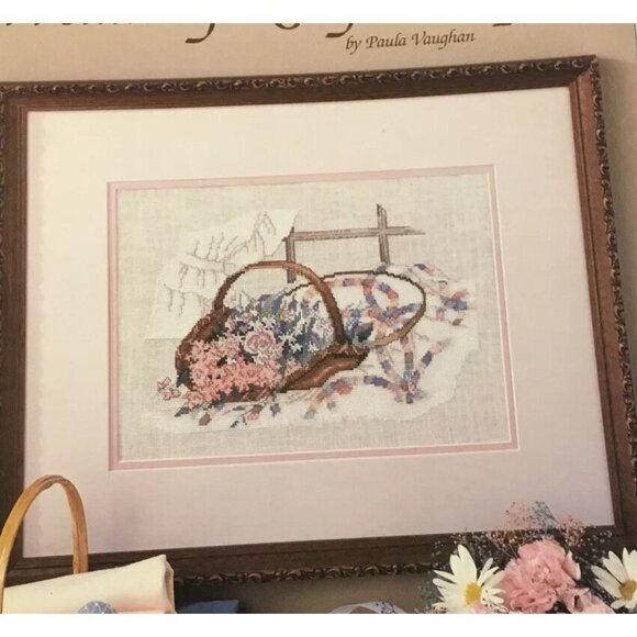 Cross Stitch Leisure Arts Wedding Ring Bouquet Count Chart Pattern Paula Vaughn - Picture 1 of 3